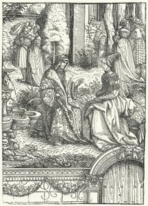 Maximilian I., Heiliger Römischer Kaiser, und seine Frau Maria von Burgund (Gravur) von Hans (after) Burgkmair