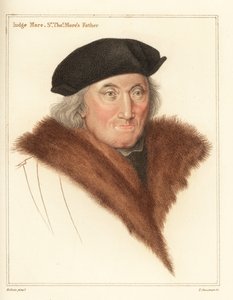 Sir John More, Anwalt und Richter, 1812 (Gravur) von Hans (after) Holbein the Younger