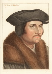 Sir Thomas More, Lordkanzler von König Heinrich VIII., 1812 (Gravur) von Hans (after) Holbein the Younger