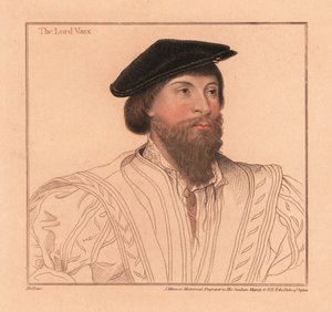 Thomas Vaux, englischer Dichter und Adliger, 1812 (Gravur) von Hans (after) Holbein the Younger