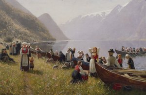 Kirchgang in Hardanger