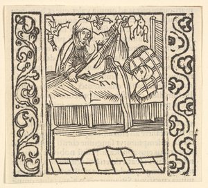 Pflege der Toten, Illustration aus Speculum Passionis, 1507