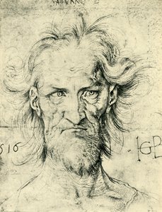Kopf eines bärtigen alten Mannes Saturn, 1516, 1943 von Hans Baldung