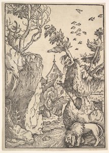 Heiliger Hieronymus in der Wüste, ca. 1511 von Hans Baldung