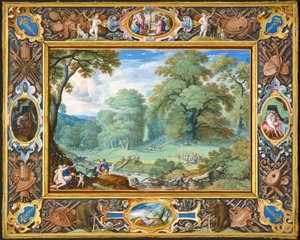 Landschaft mit der Geschichte von Venus und Adonis