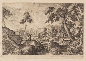 Platte 15, aus Landschaften mit Szenen aus dem Alten und Neuen Testament und Ovids Metamorphosen