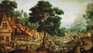 Flämisches Dorfleben von Hans Bol