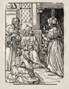 Christus im Haus des Lazarus von Hans Burgkmair