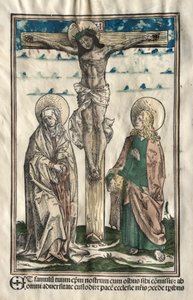 Christus am Kreuz zwischen Maria und Johannes, 1502 von Hans Burgkmair