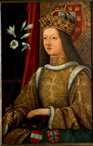 Porträt von Alienor von Portugal, nach einem Original von 1468 von Hans Burgkmair