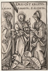 Die drei christlichen Heldinnen: Heilige Helena, Brigitta und Elisabeth von Hans Burgkmair