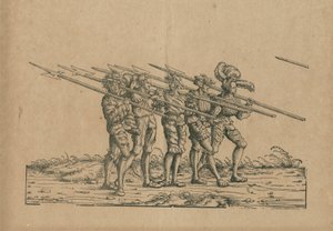 Fechter mit Hellebarden von Hans Burgkmair der Ältere