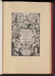 Titelseite für Pedro de Ribadineira und Heribert Rosweyde, Generale Legende der Heylighen von Hans Collaert the Younger after Sir Peter Paul Rubens