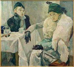 Zwei Damen im Café