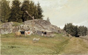 Landschaft von Sandefjord von Hans Gude