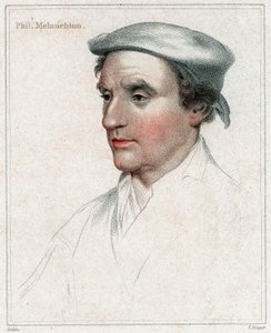 Philipp Melanchthon, graviert von E. Bocquet von Hans Holbein der Jüngere