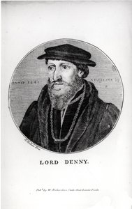 Porträt von Sir Anthony Denny (1501-49) im Jahr 1541, graviert von W. Richardson von Hans Holbein der Jüngere