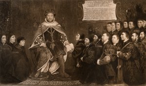 Heinrich VIII. gewährt eine Charta an die Zünfte der Barbiere und Chirurgen, 1541, 1902
