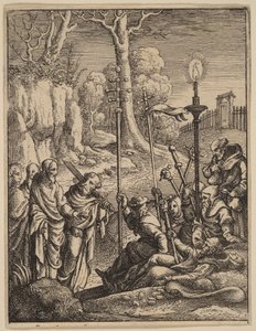 Jesus konfrontiert seine Widersacher von Hans Holbein the Younger