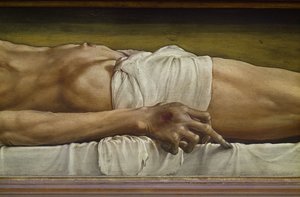 Der Leichnam Christi (Detail) von Hans Holbein der Jüngere
