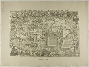 Typus Cosmographicus Universalis, Sim. Grynaeus, Novus Orbis, Basel 1532 von Hans Holbein the Younger