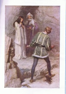 Was ist das? Ein Geist? (Der Sturm), aus Die vollständigen Werke von Shakespeare, veröffentlicht von George Harrap & Co Ltd, 1920er Jahre von Hans Holbein der Jüngere