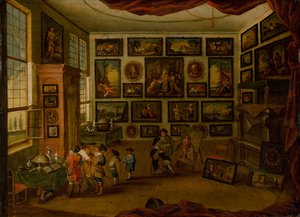 Die Kunstkammer, erste Hälfte des 17. Jahrhunderts von Hans III Jordaens