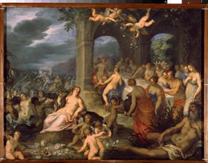 Das Fest der Götter, die Hochzeit von Peleus und Thetis