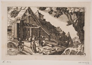 Landschaft mit der Heiligen Familie und den Heiligen Drei Königen von Hans Jørgen Kirksteen