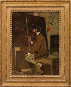 Selbstbildnis Hans Makart vor Staffelei von Hans Makart