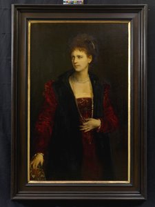 Zerline Gabillon, geb. Würzburg (1834-1892), Schauspielerin von Hans Makart