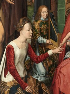 Hl. Katharina, Detail der Zentraltafel des Triptychons von Johannes dem Täufer und Johannes dem Evangelisten