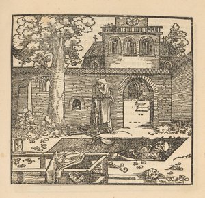 Weinende Frau bei einem Grab von Hans Schäufelein (possibly)