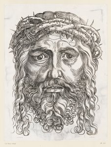 Großer Kopf Christi mit Dornenkrone von Hans Sebald (after) Beham