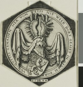 Wappen mit einem aufrechten Löwen