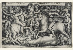 Herkules kämpft gegen die Trojaner, 1545 von Hans Sebald Beham