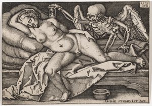 Schlafendes Mädchen und Tod, 1548