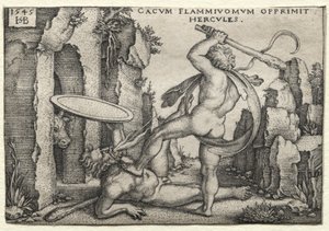 Die Arbeiten des Herkules: Herkules tötet den Riesen Cacus
