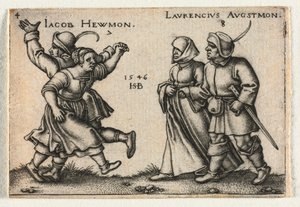 Die Bauernhochzeit oder die zwölf Monate: 7 Jacob Hewmon 8-Laurencius Augstmon von Hans Sebald Beham