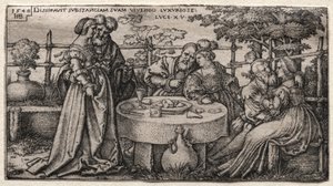 Der verlorene Sohn: Verschwendung seines Vermögens von Hans Sebald Beham