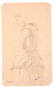 Stehendes Bauernmädchen
