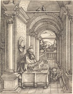 Heiliger Hieronymus beim Schreiben
