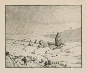 Es beginnt zu regnen von Hans Thoma