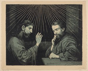 Christus und Nikodemus von Hans Thoma