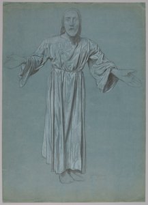 Christus mit ausgebreiteten Armen (recto und verso) von Hans Thoma