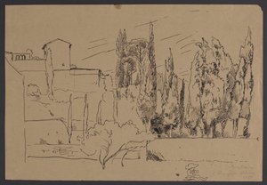 Umgebung des Klosters St. Franziskus in Florenz von Hans Thoma