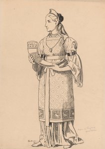 Kostümentwurf Gudrun von Hans Thoma