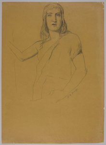 Studium der Figur des Hl. Johannes des Täufers von Hans Thoma
