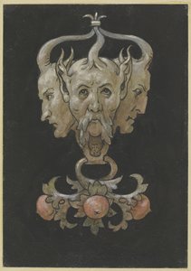 Drei Satyrmasken von Hans Thoma