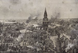 Die Bombardierung von Dünkirchen von Hans W. (after) Schmidt